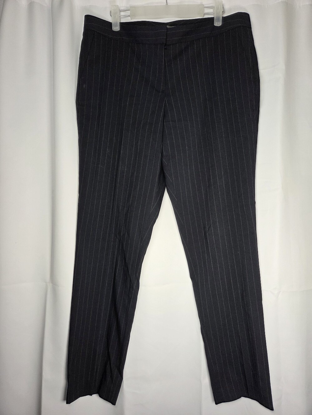 Vince Camuto Navy Blue & Gray Pinstripe Dress Pants Women's Size 10 Trousers
